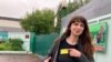 Катерина Борисевич при освобождаването ѝ.