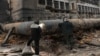 Kyiv's Darnytsia Thermal Power Station after a Russian attack in February.