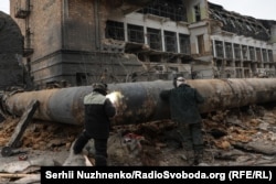 Зруйнована внаслідок російських атак Дарницька ТЕЦ у Києві, лютий 2026 року