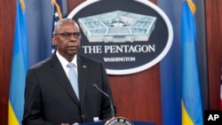 Міністр оборони Ллойд Остін під час пресконференції в Пентагоні у Вашингтоні, США, 20 травня 2024 року