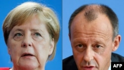 Angela Merkel és Friedrich Merz 