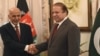 Afghan President Ashraf Ghani (L) and Pakistani Prime Minister Nawaz Sharif shake hands in November 2014.