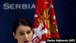 Predsednica Vlade Srbije Ana Brnabić tokom konferencije u Palati Srbije, 21. novembra 2017. 