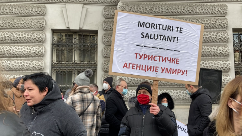 Protest upozorenja malih privrednika u Beogradu
