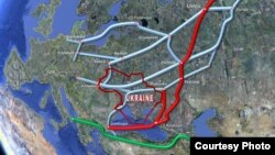 Orsýetden Türkiýäniň üsti bilen günorta Ýewropa tebigy gaz geçirijisiniň çekmek boýunça planyň kartasy 