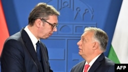 Президент Сербии Александар Вучич и премьер-министр Венгрии Виктор Орбан