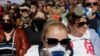 Protesters block a road to the garbage dump near the town of Volokolamsk on April 14.