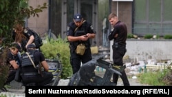 Двигун від «Шахеда», який влучив у житловий комплекс у Подільському районі Києва. Подільський район, Київ, 1 вересня 2026 року