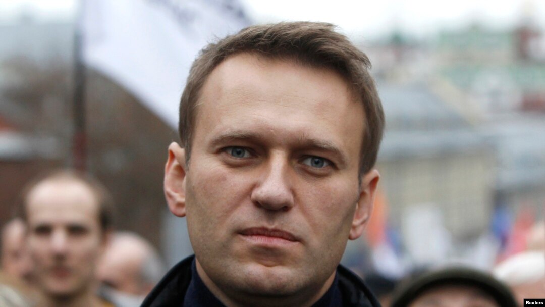 Liderul opoziției ruse, Alexei Navalnîi, în timpul unui protest la Moscova 