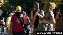 Акція на підтримку Pussy Riot у столиці Сербії Белграді, 17 серпня 2012 року