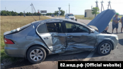 Последствия ДТП на трассе Черноморское-Евпатория - село Новоивановка, 2 августа 2021