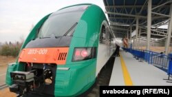 Belarus - New train to the National Airport, Minsk, 07Nov2014