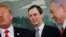 Jared Kushner (centru) la întâlnirea lui Donald Trump cu Benjamin Netanyahu, Washington, 25 martie 2019