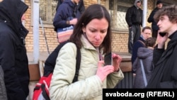 Христина Бердинських під час затримання, Мінськ, Білорусь, 24 березня 2017 року
