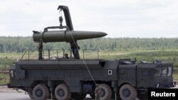 A Russian Iskander tactical missile system