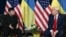 US President Donald Trump holds a bilateral meeting with Ukraine's President Volodymyr Zelensky on the sidelines of the United Nations General Assembly in New York City on September 23, 2025. (Photo by Brendan SMIALOWSKI / AFP)