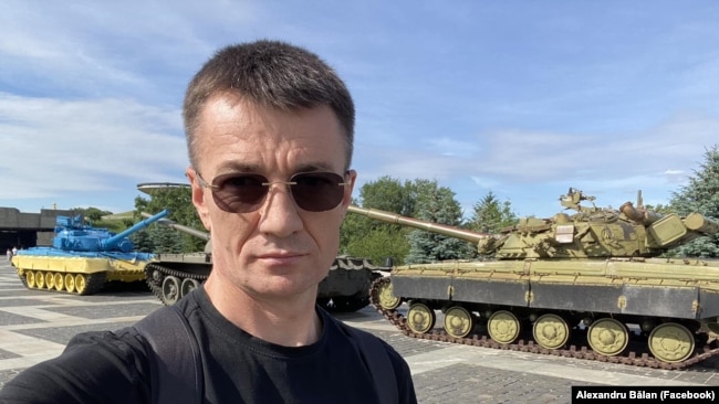 Alexandru Balan, într-o imagine de pe rețelele sociale. Acolo, el dădea de înțeles că ar fi susținător al Ucrainei.