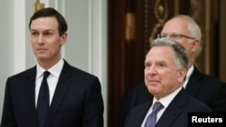 U.S. special envoy Steve Witkoff (right) and Jared Kushner are pictured at the Kremlin, where they met with Russian President Vladimir Putin on December 2.