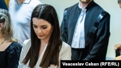 ევგენია გუცული კიშინიოვის სასამართლოში განაჩენის გამოცხადების დროს. 2025 წლის 5 აგვისტო