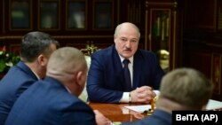 Белорускиот претседател Александар Лукашенко присуствува на состанок со највисоките претставници во Минск, 26 јануари 2021 година