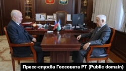 Константин Толкачев на встрече с Фаридом Мухаметшиным. Февраль 2025 года