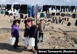 Дети в лагере Аль-Хол, 8 января 2020 года