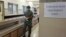 A doctor enters an isolation ward set up at the Jinnah Postgraduate Medical Center in Karachi, Pakistan.