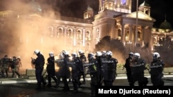 Serbiýanyň paýtagty Belgrad. 7-nji iýul, 2020 ý.