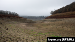 Партизанское водохранилище в Крыму, декабрь 2021 года