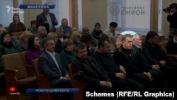 Ситько на засіданні Макіївської міськради у квітні 2014 року за участю Борта