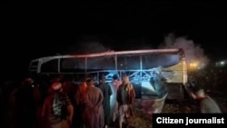 تصادف سه‌شنبه شب در گذرۀ هرات؛ تصویر از شبکه‌های اجتماعی