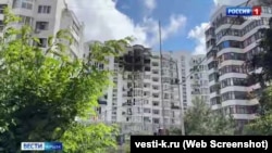 Багатоповерхівка на вулиці Червоноармійській у Ялті, пошкоджена БпЛА під час повітряної атаки Сил оборони України 22 липня 2026 року