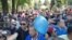 Protesters in Almaty rally to demand a fair election and the freeing of political prisoners on May 1.