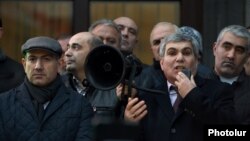 Armenia - Leaders of the opposition Yelk alliance hold an anti-government rally in Yerevan, 19Jan2018.