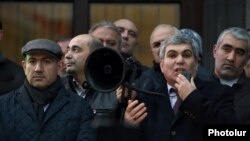 Armenia - Leaders of the opposition Yelk alliance hold ling an anti-government rally in Yerevan, 19Jan2018.