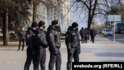 Полиция на улицах Минска 25 марта