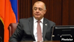 Armenia - Samvel Balasanian of the Prosperous Armenia Party attends a parliament session in Yerevan, 27Oct2010.