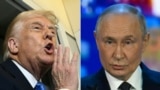 US President Donald Trump (left) and Russian President Vladimir Putin (file photos)