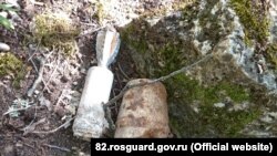 Обнаруженные снаряды в районе Большой Севастопольской тропы, 14 сентября 2021 года