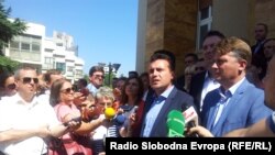 Zoran Zaev, gjatë konferencës për shtyp së Lidhjes Social Demokrate në Maqedoni