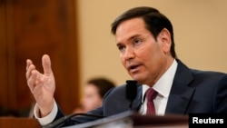U.S. Secretary of State Marco Rubio testifies at a House Foreign Affairs Committee hearing on Capitol Hill in Washington, D.C., May 21, 2025. 
