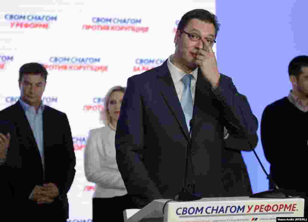 Predsednik Aleksandar Vučić nakon objave rezultata na parlamentarnim izborima obratio se javnosti i medijima