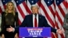 Republican candidate Donald Trump speaks during an election night event in West Palm Beach, Florida, on November 6.