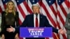 Former US President and Republican presidential candidate Donald Trump speaks during an election night event at the West Palm Beach Convention Center in West Palm Beach, Florida, on November 6, 2024.