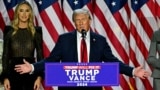 Former US President and Republican presidential candidate Donald Trump speaks during an election night event at the West Palm Beach Convention Center in West Palm Beach, Florida, on November 6, 2024.