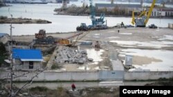 Территория, где запланировано строительство нового порта, Инкерман, Крым, 15 января 2018 год 