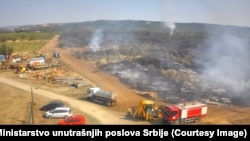 Vatrogasci se bore sa požarom na istoku Srbije, 12. avgust 2025. 