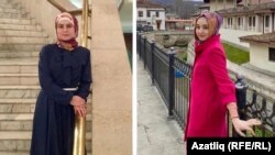 Миләүшә Зарипова (cулда) һәм Сөмбел Вәлиди (уңда)