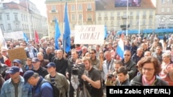 Prosvjed radnika DIOKI-ja u Zagrebu, 20. ožujak 2012.