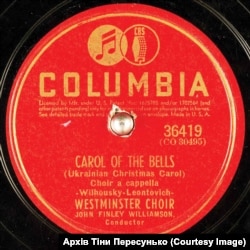 Американські грамзаписи «Carol of the Bells», 1940-і роки. Зображення з архіву Тіни Пересунько